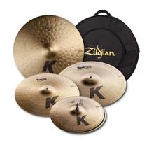 Kit set prato zildjian k series kp100 15 17 19 22 com bag