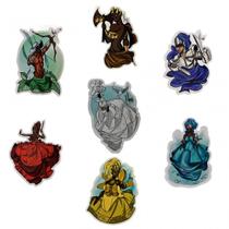 Kit Sete Linhas com 7 Adesivos Vinil Impermeável 10x13cm