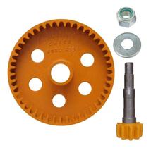 Kit setor basculante csm 400l 48 dentes e furo de 50mm com pinhão com eixo de 160mm de comprimento e 9 dentes