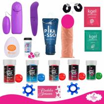 Kit Sex shop brinquedos sexuais eróticos casal acessórios sensuais com 17 itens de sexyshop