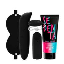 Kit Sex Shop com Massageador íntimo Vibrador, Bullet Brinquedo Sexual, Gel Estimulante Feminino e Venda em PU