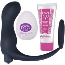 Kit Sex Shop Masculino Gel Lubrificante, Masturbador e Estimulador Retardador Sensual