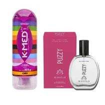 Kit Sexo Excitante Perfume Puzzy + Lubrificante K-med 200g - cimed