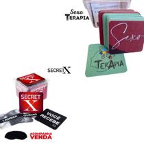 Kit Sexo Terapia + Secret X Jogos De Cartas Para Casal - Jogos Secretos e Esquenta Jogo