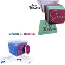 Kit Sexo Terapia + Verdade ou Desafio Jogos De Cartas Casal - Jogos Secretos e Esquenta Jogo