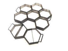 Kit Sextavada 6 Blocos Forma Manual de Bloquetes 20x6cm