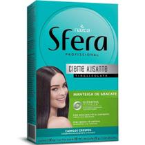 Kit sfera creme alisante e relaxante 80g neutralizante 90ml máscara 20g 1 par de luvas manteiga de abacate