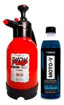Kit sgt pulverizador snow pump 2l + moto-v lava motos 500ml
