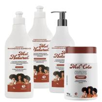 Kit Sh 1L + Cond 1L + Ativador 1L Mel Natural + Mel cola 1L