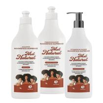 Kit Sh 1L +Condicionador 1L +Ativador 1L Mel Natural Trihair