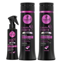 Kit Sh, Cond 300Ml E Fluido 120Ml Haskell Cavalo Forte Hidra
