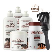 Kit Sh + Cond + Ativador Mel Natural + Mel cola 1kg + Mask