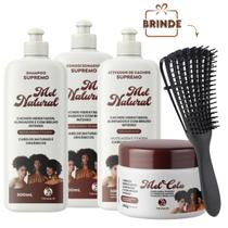 Kit Sh + Cond + Ativador Mel Natural + Mel cola 250g Trihair Kit Sh + Cond + Ativador Mel Natural + Mel cola 250g Trihair