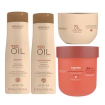 Kit Sh, Cond e Máscara TEC OIL + Máscara 2x1 Cachos Arvensis