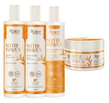 Kit Sh, Cond, Gelatina e Máscara Nutri Waves Apice