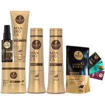Kit Sh+Cond Másc 500Ml Leave-In Rep Pontas Haskell Mandioca