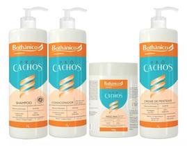 Kit Sh, Cond, Másc, Creme Pró-cachos Bothânico Cosméticos 1l