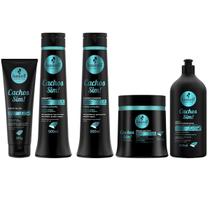 Kit Sh Cond Másc Leave 500Ml Creme Gel Haskell Cachos Sim