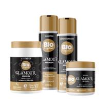 Kit Sh +Cond +Mask +Ativador Vivo Crespa Glamour Biovegetais