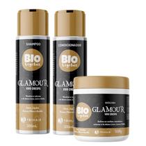 Kit Sh + Cond + Mask Vivo Crespa Glamour Biovegetais Trihair