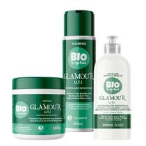 Kit Sh + Mask + Creme Pentear 300ml Biovegetais UTI Glamour