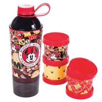 Kit Shakeira 600 Ml + Potes 3 Em 1 150 Ml Minnie Disney - Plasútil Indústria e Comércio