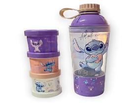 Kit shakeira + potes 3 em 1 stitch plasutil Kit shakeira + potes 3 em 1 stitch plasutil