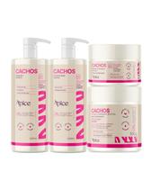 Kit Shamp 1L, Cond 1L, Máscara e Ativador Cachos Nova Fragrância - Apice Kit Shamp 1L, Cond 1L, Máscara e Ativador Cachos Nova Fragrância - Apice