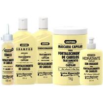 Kit Shamp+Cond 430ml + Máscara 1kg + Creme 320g + Tônico 100ml Tradicional Gota Dourada