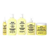 Kit Shamp+Cond 430ml + Máscara 500g + Creme 320g + Tônico 100ml Tradicional Gota Dourada