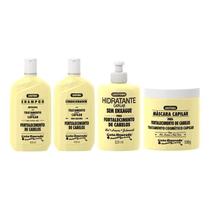 Kit Shamp+Cond 430ml + Máscara 500g + Creme 320g Tradicional Gota Dourada