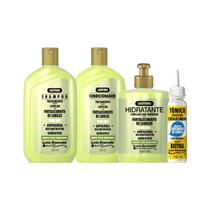 Kit shamp. cond. creme s/ enxague tonico antiqueda reconstrutor