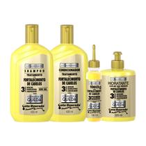 Kit shamp. cond. creme s/ enxague tonico fortalecimento extraordinario combate a queda