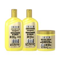 Kit shamp. cond. masc. fortalecimento extraordinario combate a queda - Gota Dourada