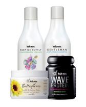 Kit Shamp, Cond, Másc. Wave Protein e Butterflower Kah Noa Kit Shamp, Cond, Másc. Wave Protein e Butterflower Kah Noa