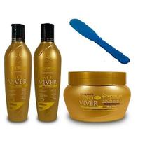 Kit Shamp,Cond,Máscara 300ml Liso Viver- Oriente Life