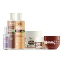 Kit Shamp, Cond, Máscara Crespo power, Ativador Antifrizz, Másc. Ph Control e Reparador - Ápice