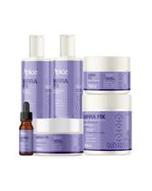 Kit Shamp, Cond, Máscara, Gelatina, Ativador e Óleo Mirra Fix - Ápice