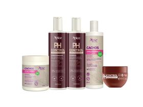 Kit Shamp e Cond Máscara Ph Control Gelatina e Ativador Cachos Apice