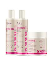 Kit Shamp, Gelatina e Ativador Cachos Nova Fragrância - Apice