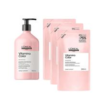 Kit Shampo Vitamino Color 750ml + 3 Refis 240ml