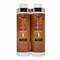 Kit Shampoo 1 Litro + Condicionador 800ml Kera Brilho Efeito Verniz Brilho Intenso Profissional