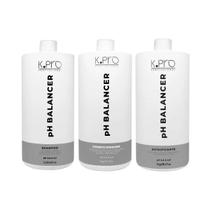 Kit Shampoo 1000ml Condicionador 1000ml Acidificante 1000ml Ph Balancer Kpro