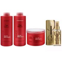 Kit Shampoo 1l Condicionador 1l Máscara 500g e Oil Reflections 30ml