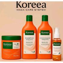 Kit Shampoo 1L Condicionador 1L Máscara 500g e Oléo 60 ml Koreea Maca System Hidratação Kit Shampoo 1L Condicionador 1L Máscara 500g e Oléo 60 ml Koreea Maca System Hidratação
