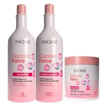 Kit Shampoo 1l + Condicionador +Mascara Glycolic Force Inoar