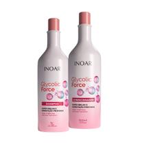 Kit Shampoo 1L e Condicionador 800ml Glycolic Force Inoar