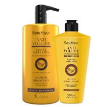 Kit Shampoo 1L + Leave-in 300ml AntiVolume Banana NatuMaxx Kit Shampoo 1L + Leave-in 300ml AntiVolume Banana NatuMaxx