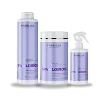 Kit Shampoo 1L, máscara 1k e spray 250 ml Spa dos Loiros