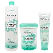 Kit Shampoo 1L Mascara 1kg Gelatina 280ml Innovator Itallian